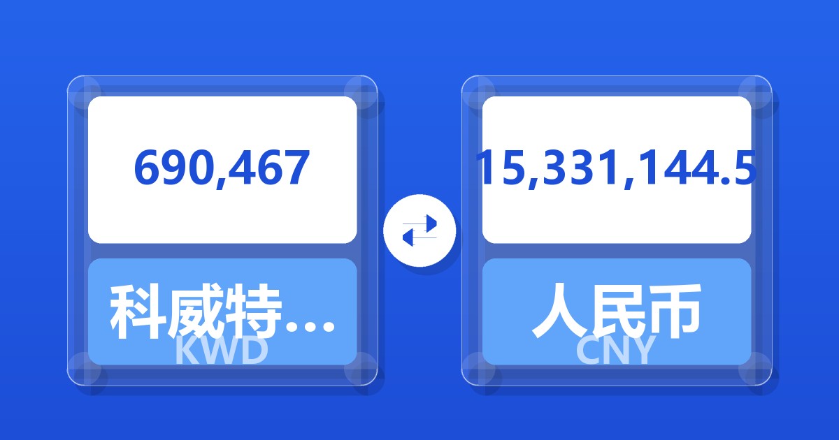 690,467科威特第纳尔兑人民币