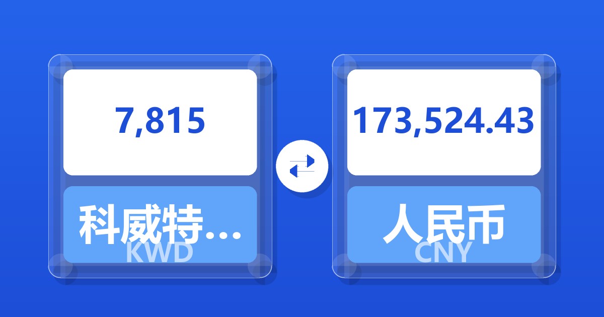 7,815科威特第纳尔兑人民币