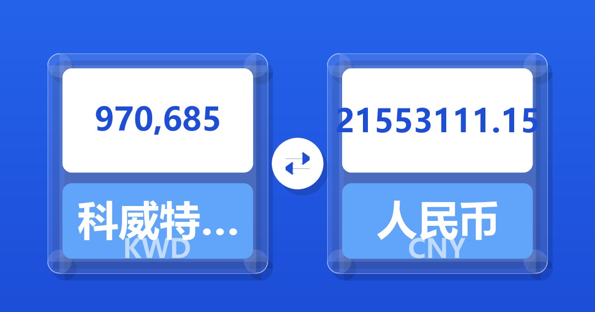 970,685科威特第纳尔兑人民币