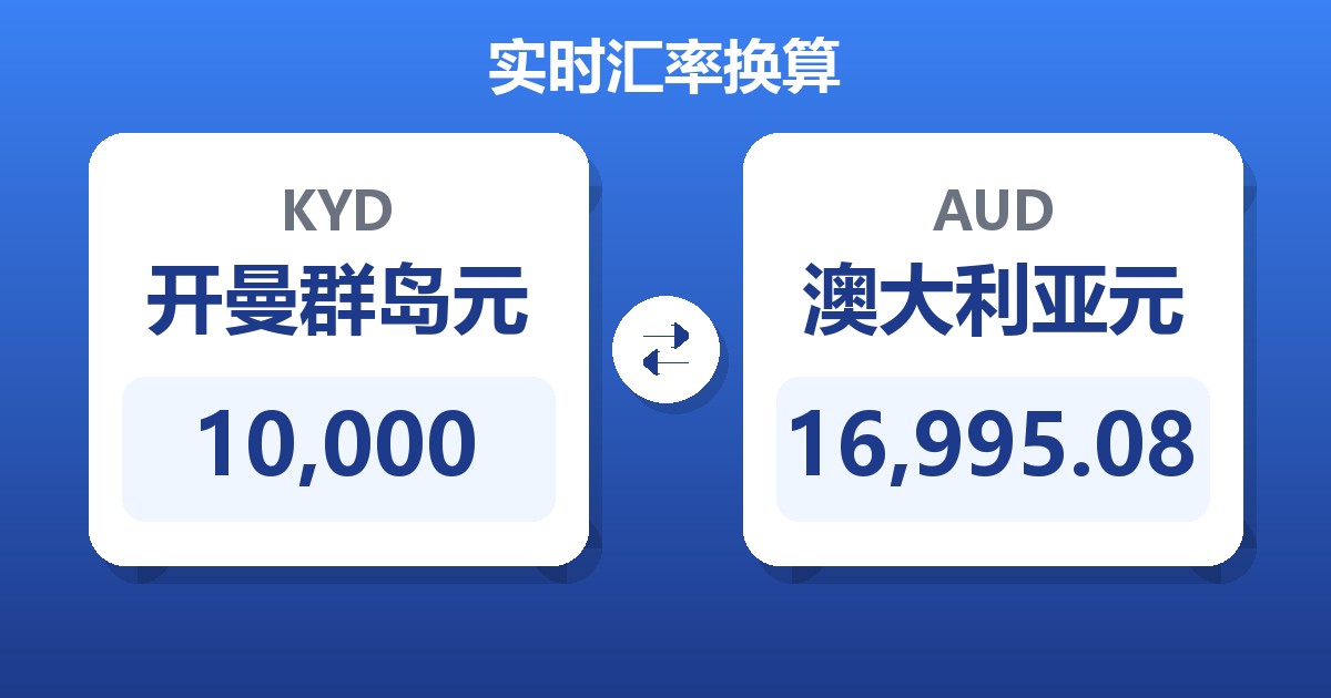10,000开曼群岛元兑澳大利亚元