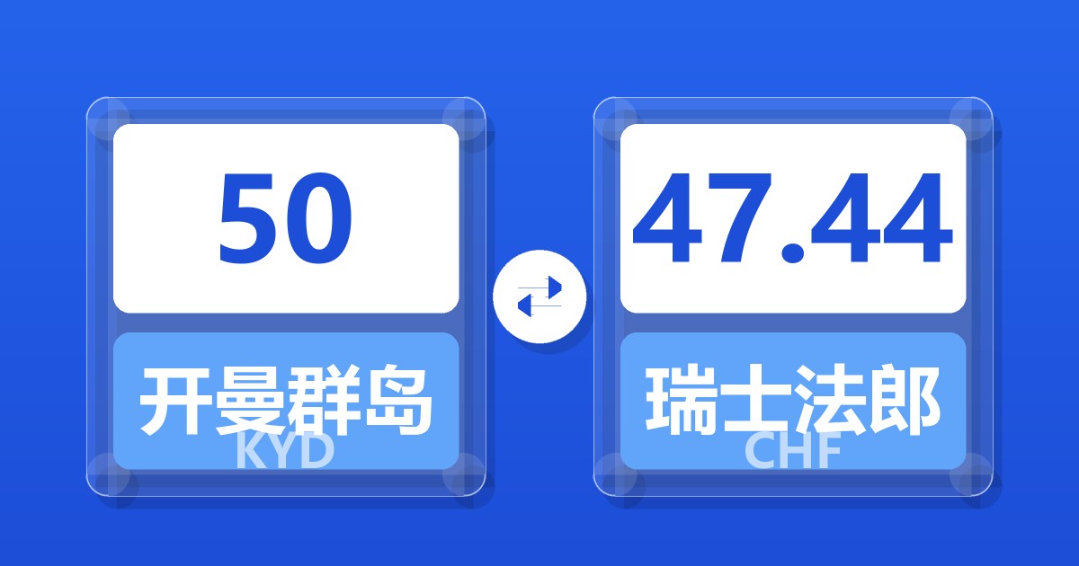 50开曼群岛元兑瑞士法郎