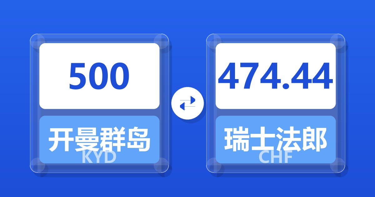 500开曼群岛元兑瑞士法郎