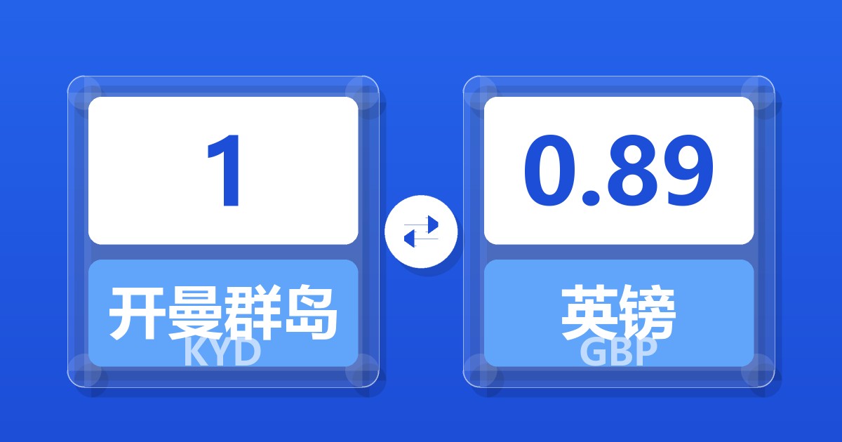 1开曼群岛元兑英镑