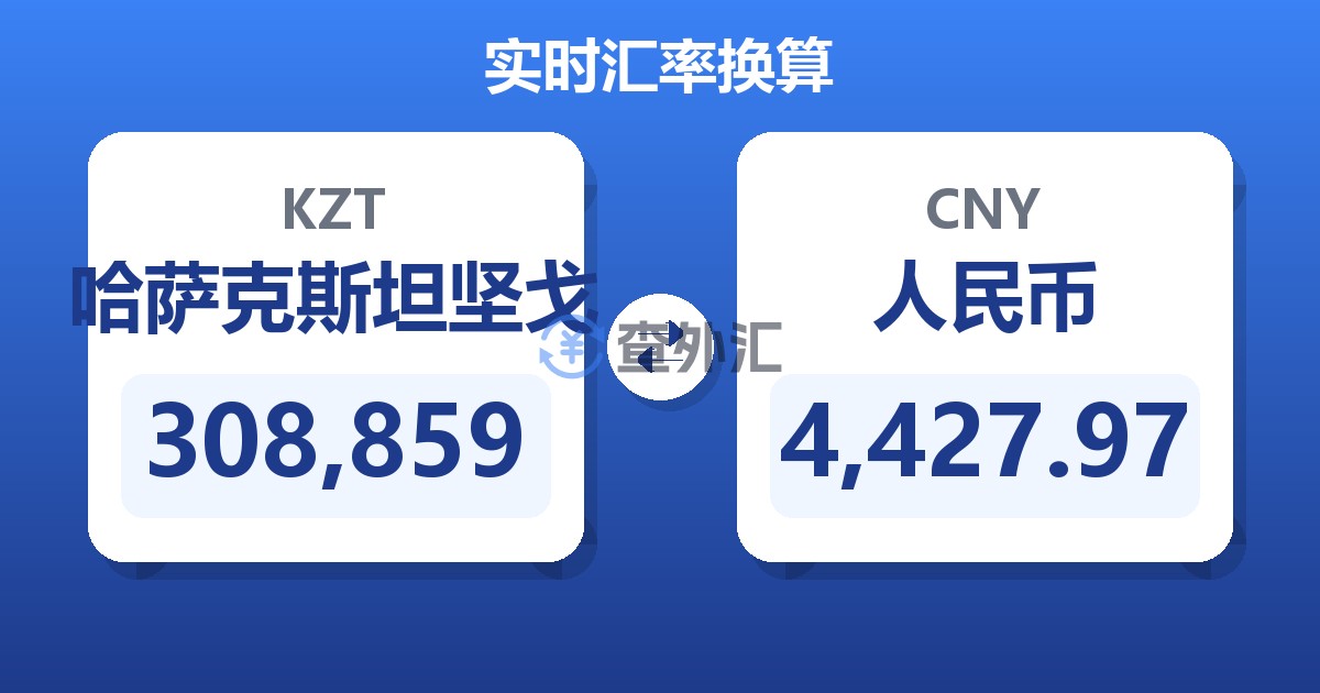 308,859哈萨克斯坦坚戈兑人民币