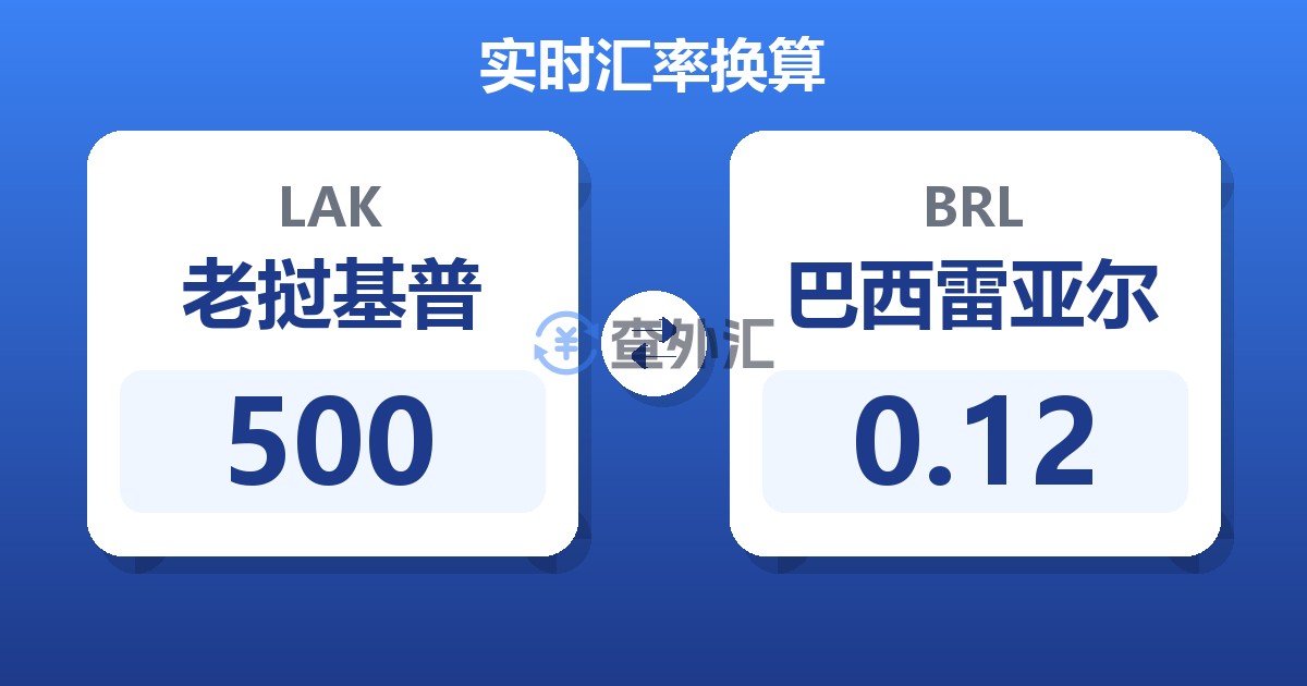 500老挝基普兑巴西雷亚尔