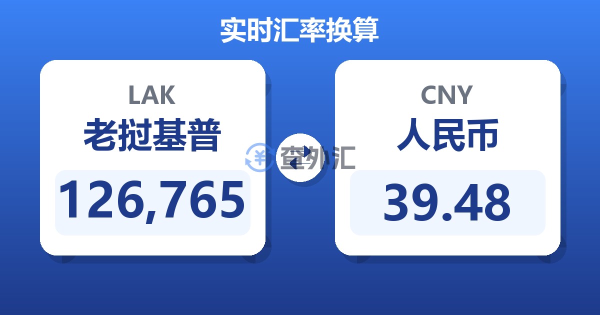 126,765老挝基普兑人民币