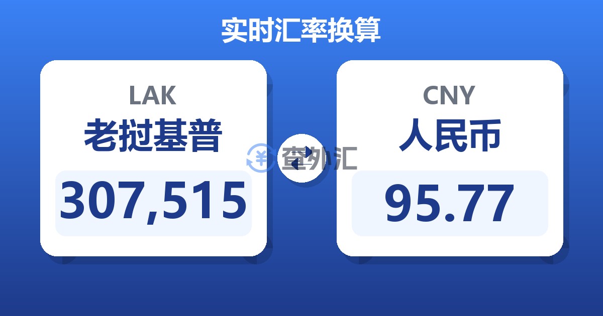 307,515老挝基普兑人民币