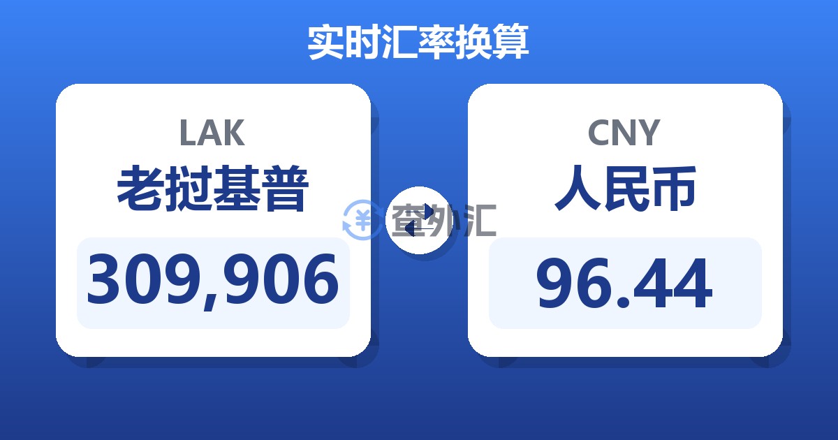309,906老挝基普兑人民币