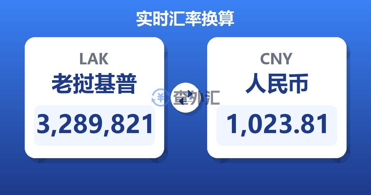 3,289,821老挝基普兑人民币