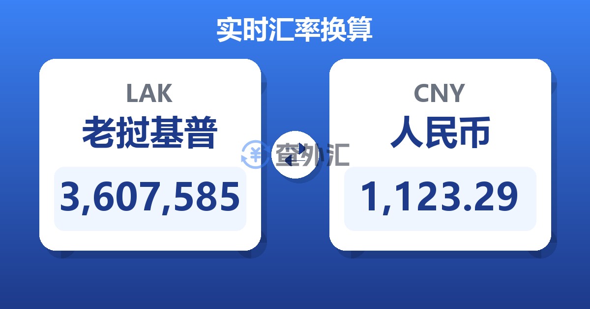 3,607,585老挝基普兑人民币