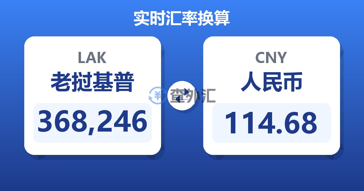 368,246老挝基普兑人民币