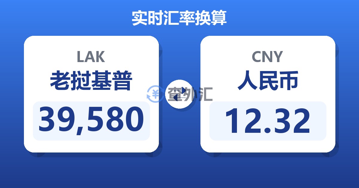 39,580老挝基普兑人民币