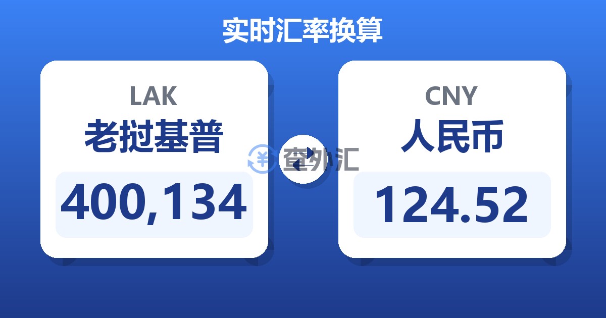 400,134老挝基普兑人民币