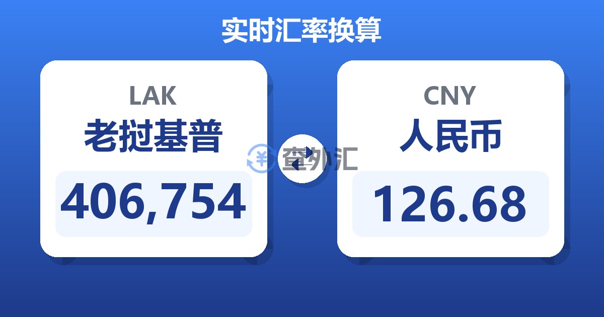 406,754老挝基普兑人民币