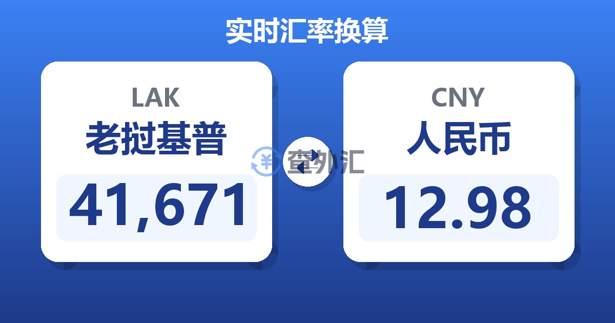 41,671老挝基普兑人民币