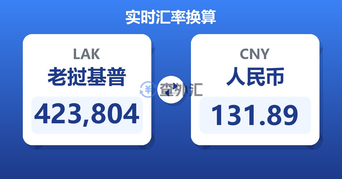 423,804老挝基普兑人民币