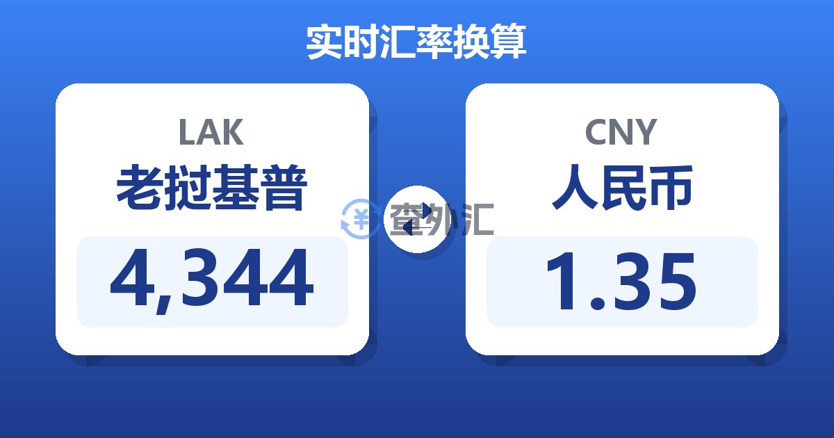 4,344老挝基普兑人民币