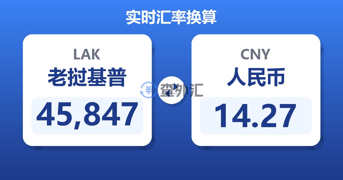 45,847老挝基普兑人民币