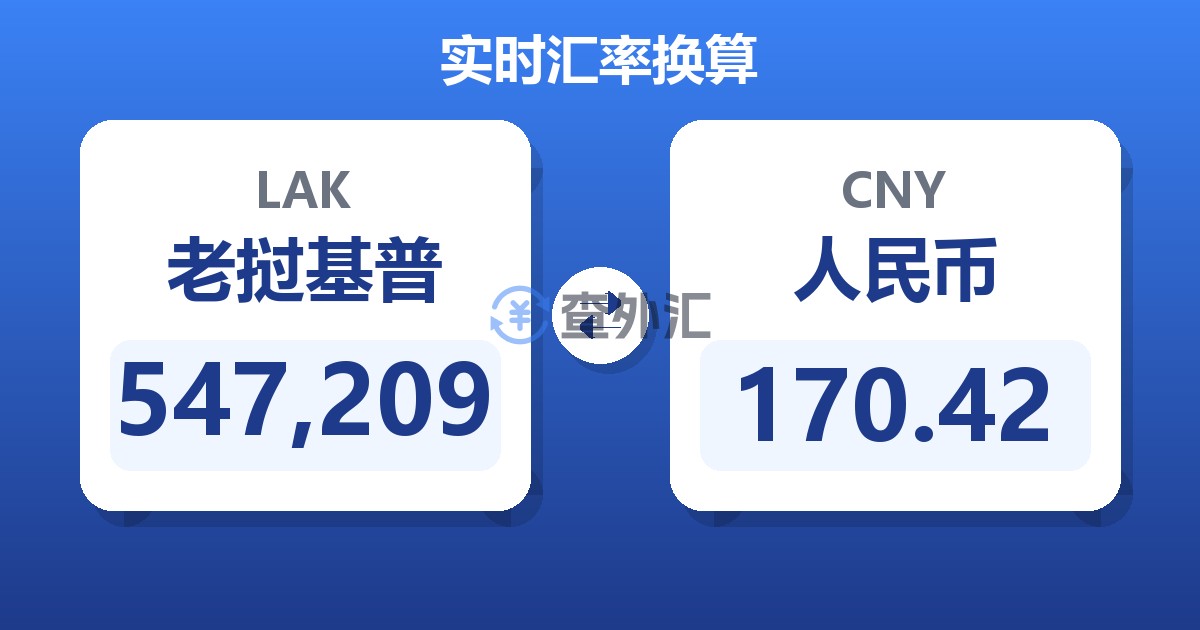 547,209老挝基普兑人民币