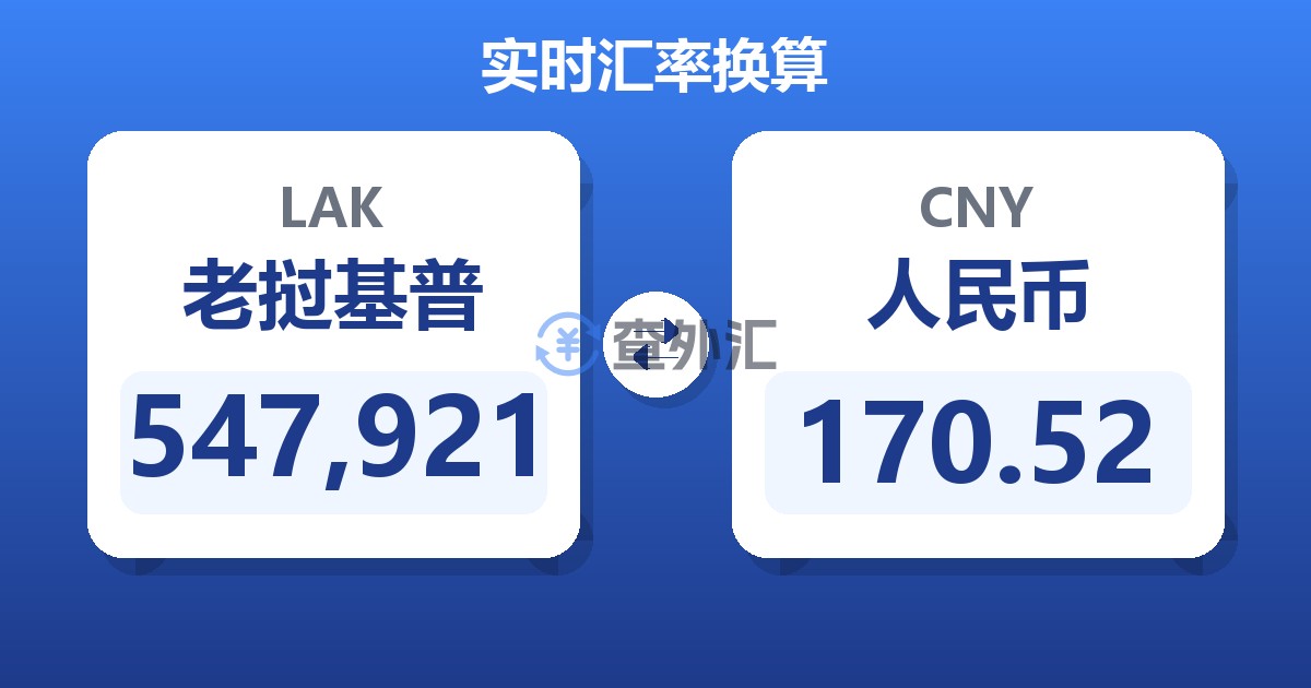 547,921老挝基普兑人民币