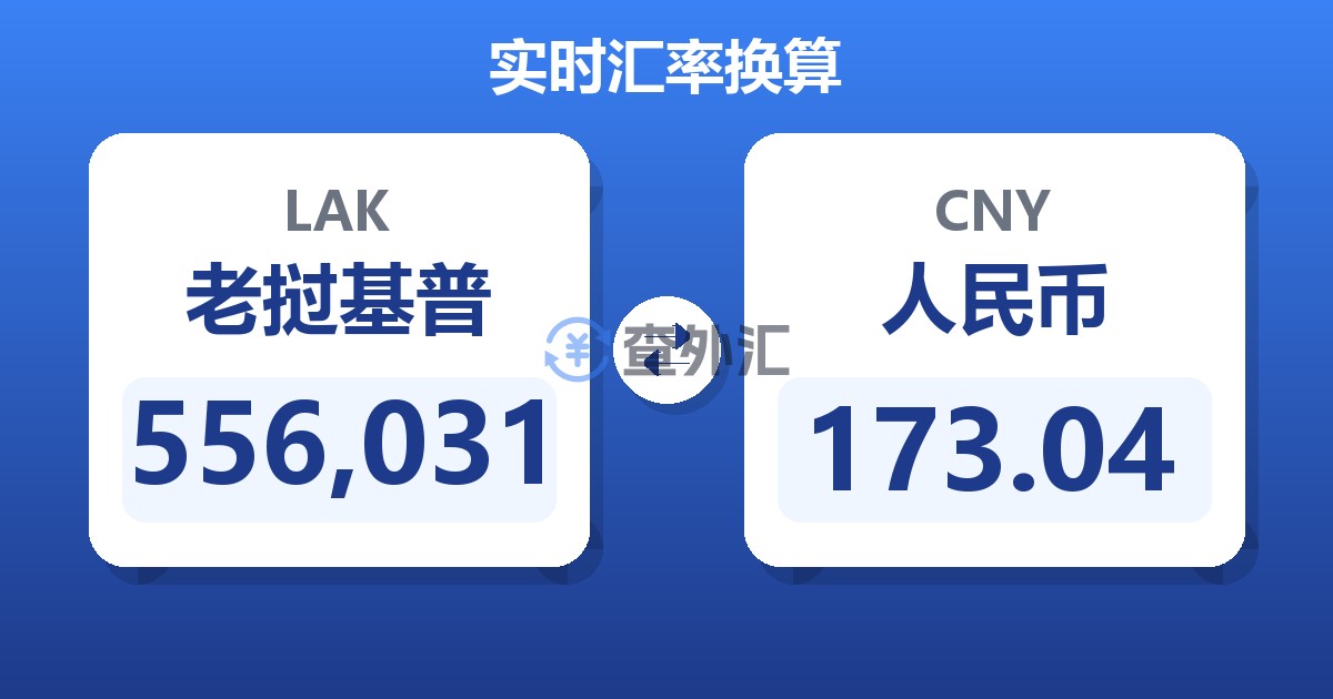 556,031老挝基普兑人民币