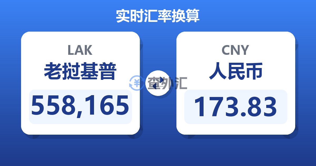 558,165老挝基普兑人民币