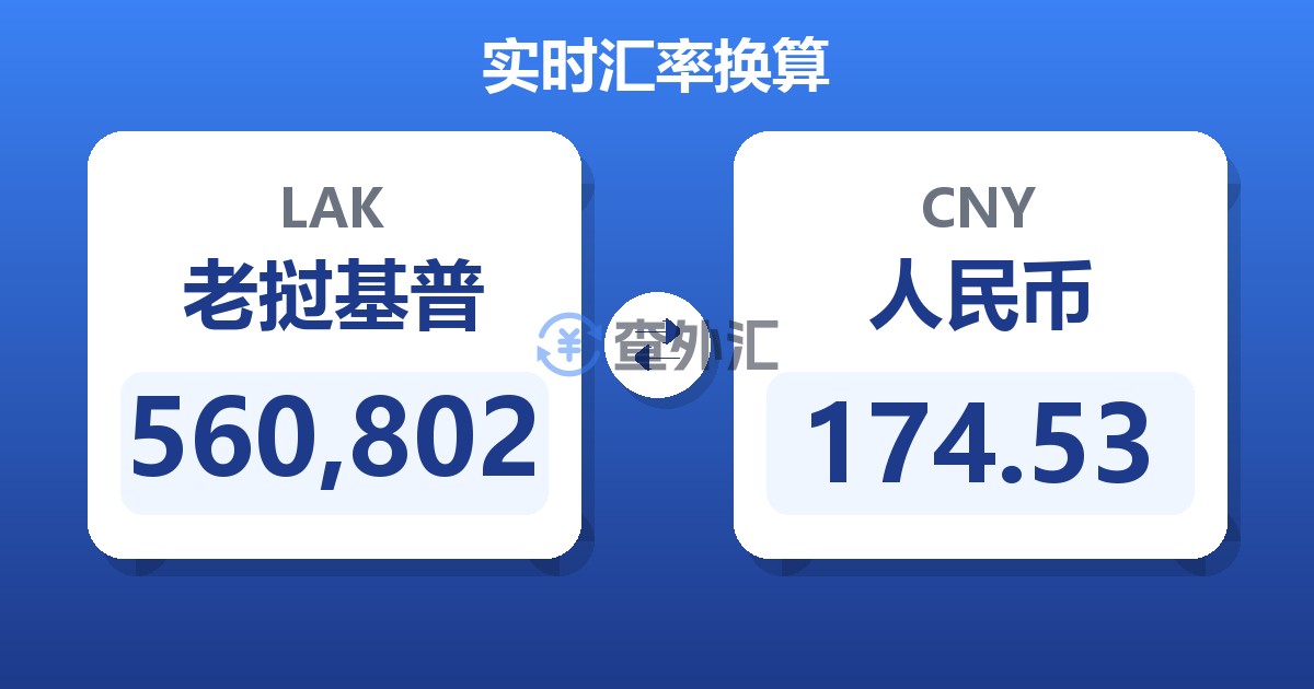 560,802老挝基普兑人民币