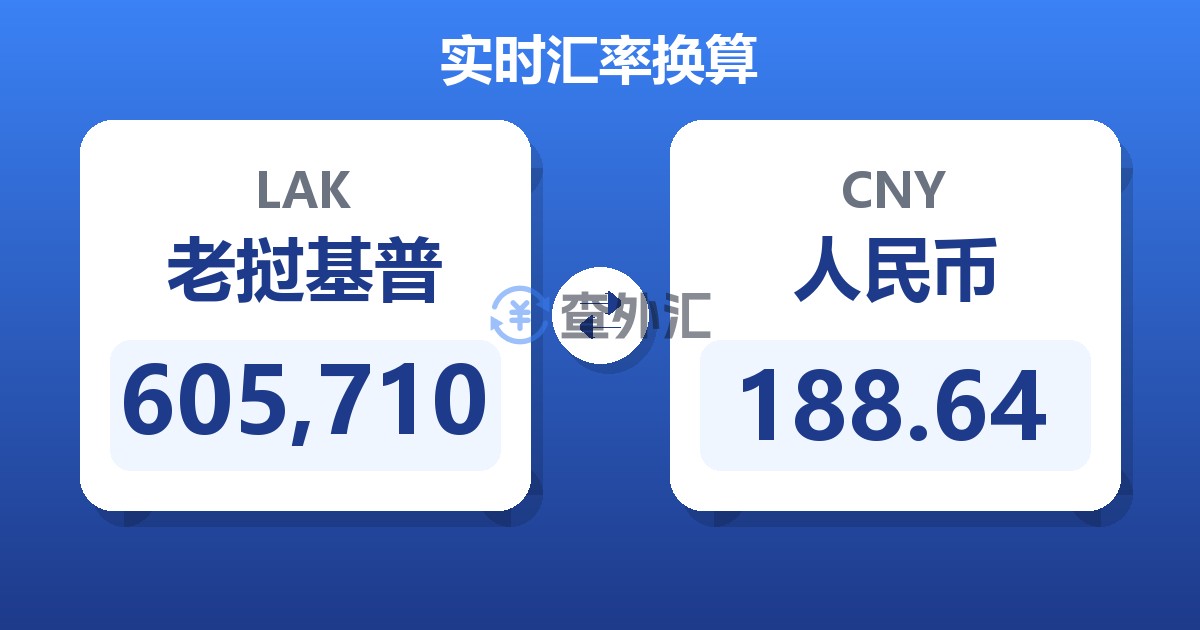 605,710老挝基普兑人民币