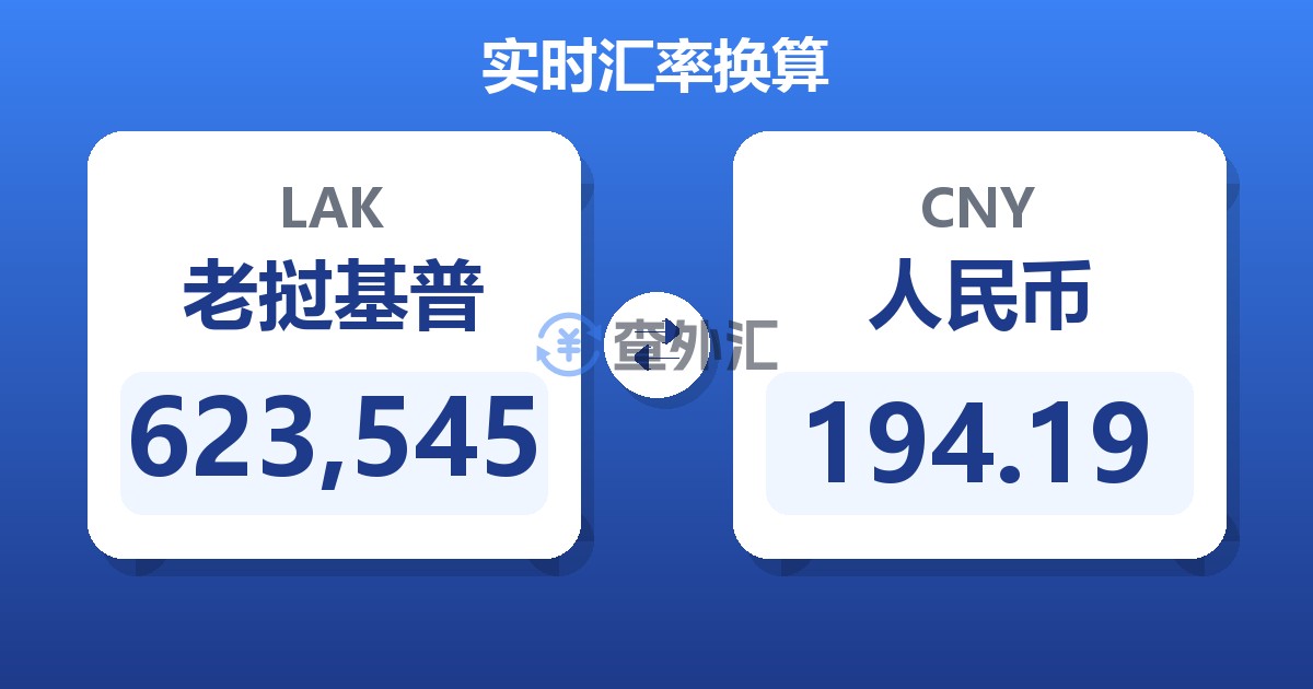 623,545老挝基普兑人民币