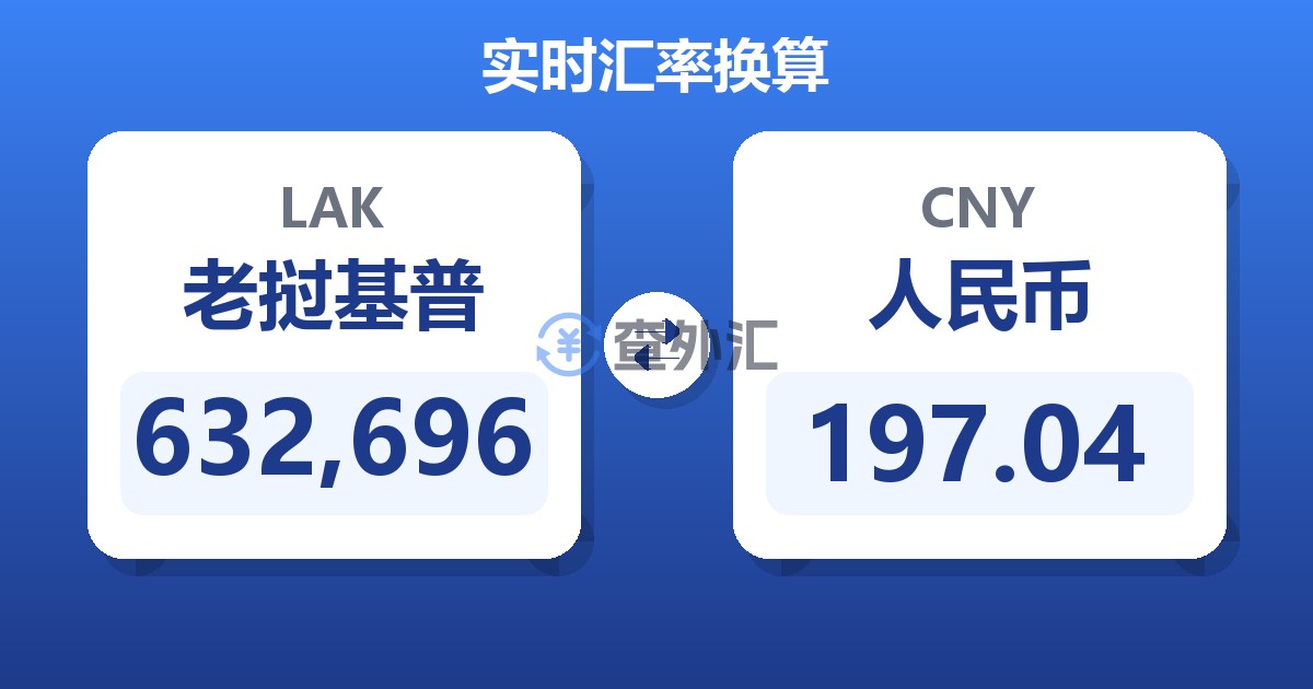 632,696老挝基普兑人民币