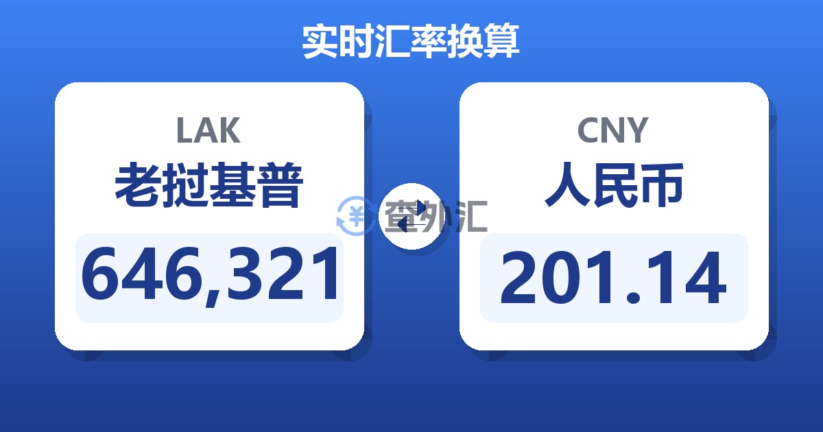 646,321老挝基普兑人民币