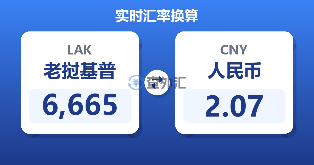 6,665老挝基普兑人民币