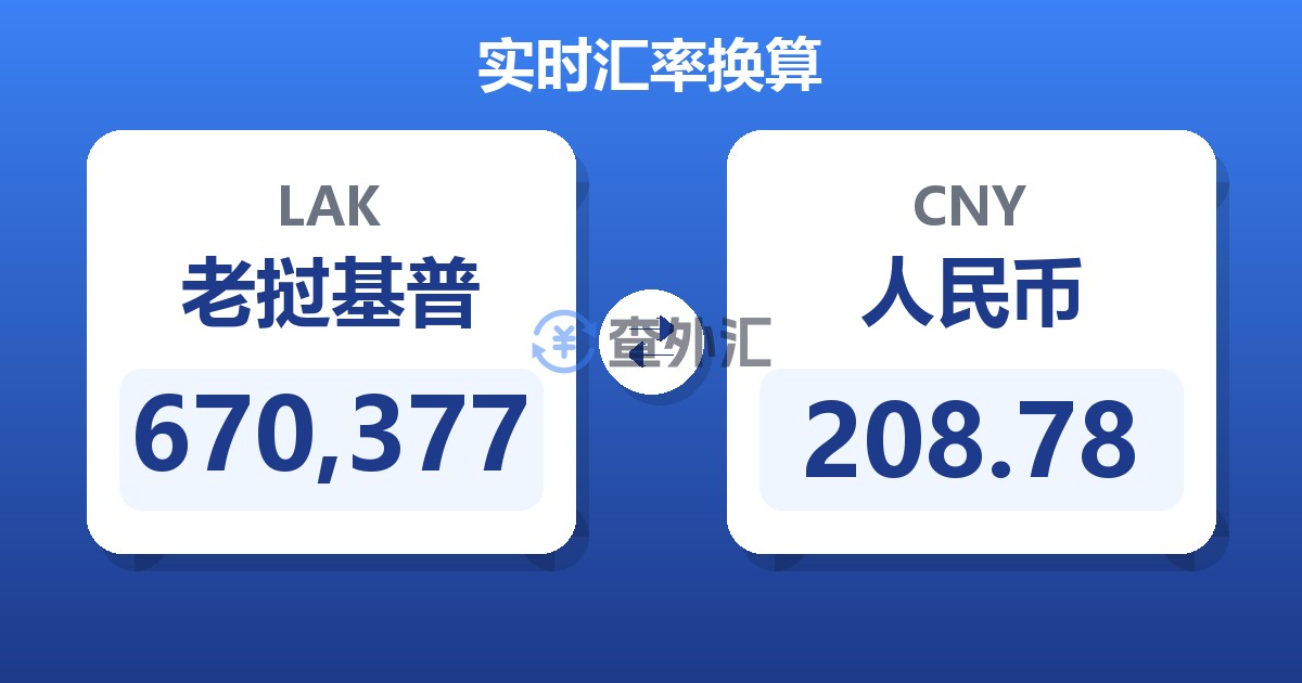 670,377老挝基普兑人民币