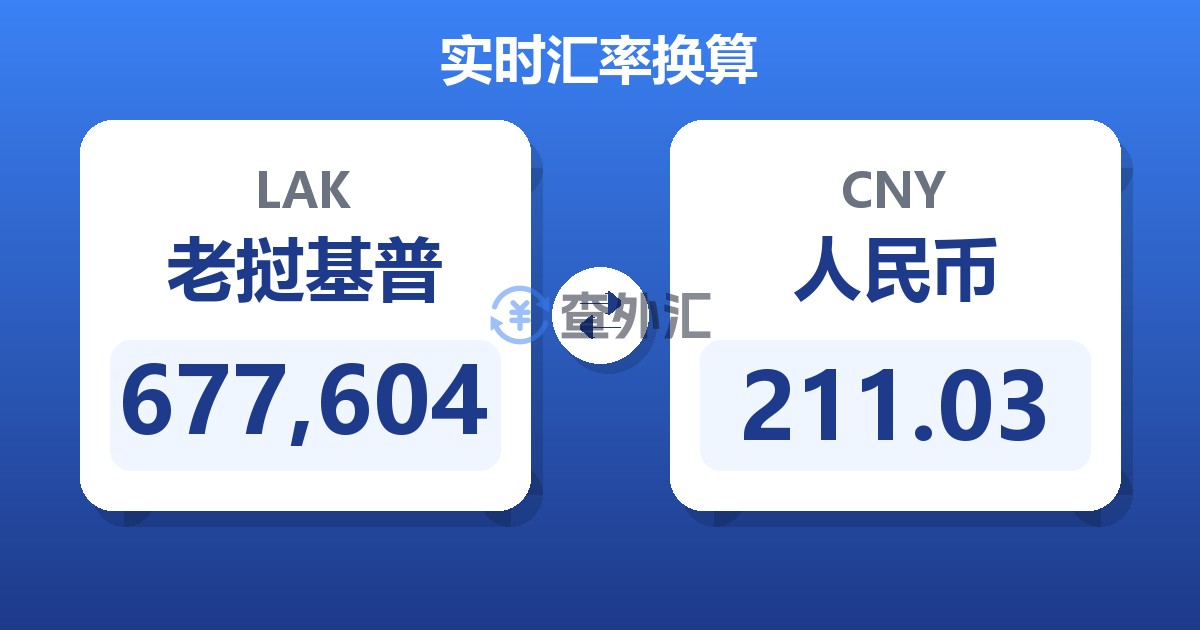 677,604老挝基普兑人民币