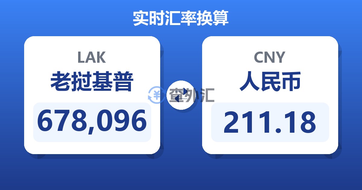 678,096老挝基普兑人民币