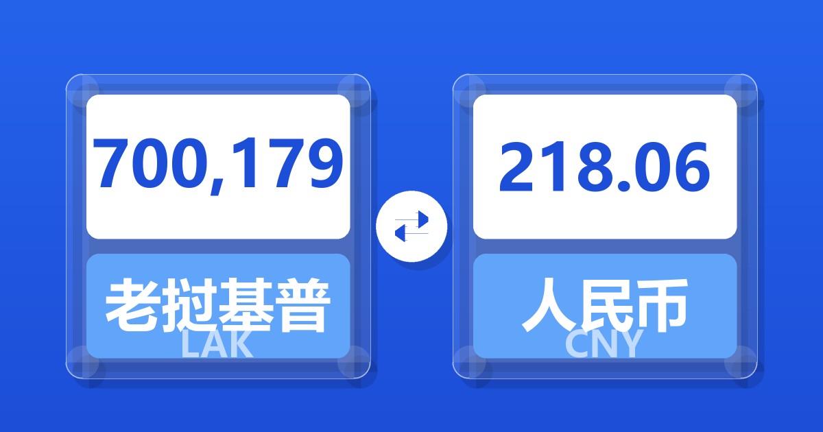 700,179老挝基普兑人民币