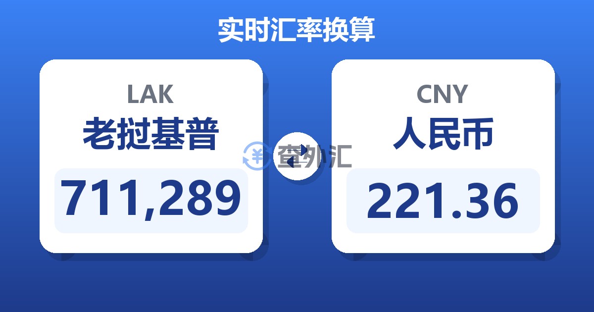 711,289老挝基普兑人民币