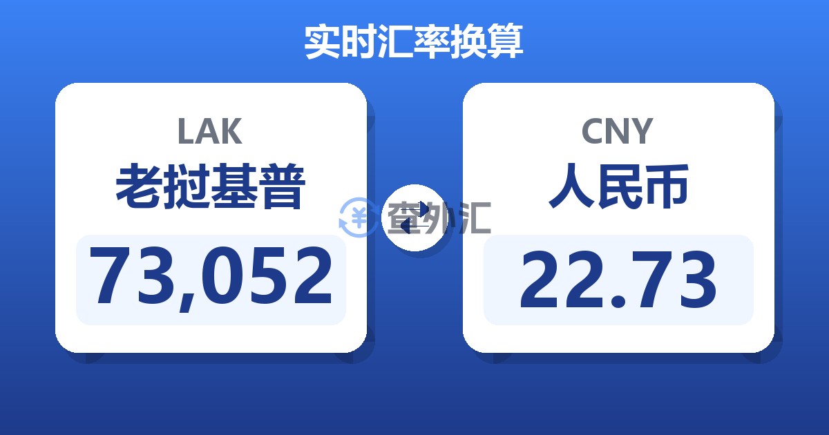 73,052老挝基普兑人民币