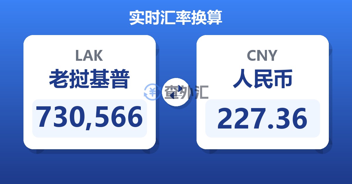 730,566老挝基普兑人民币