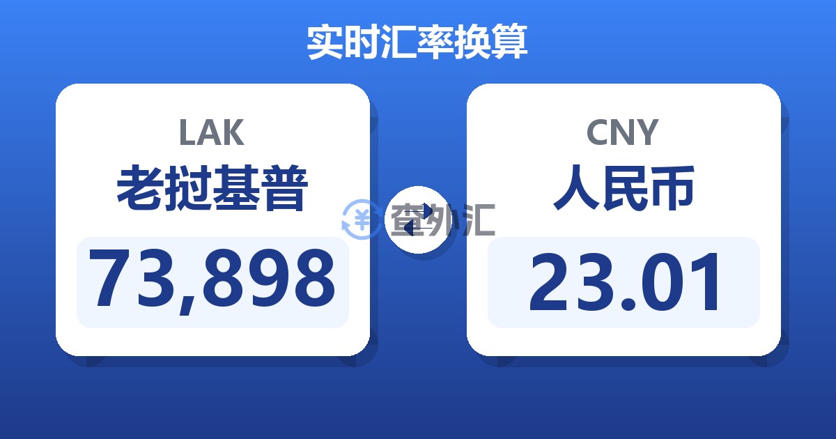 73,898老挝基普兑人民币