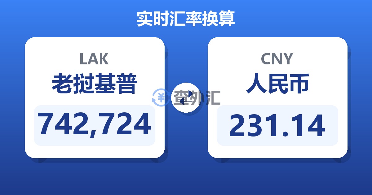 742,724老挝基普兑人民币