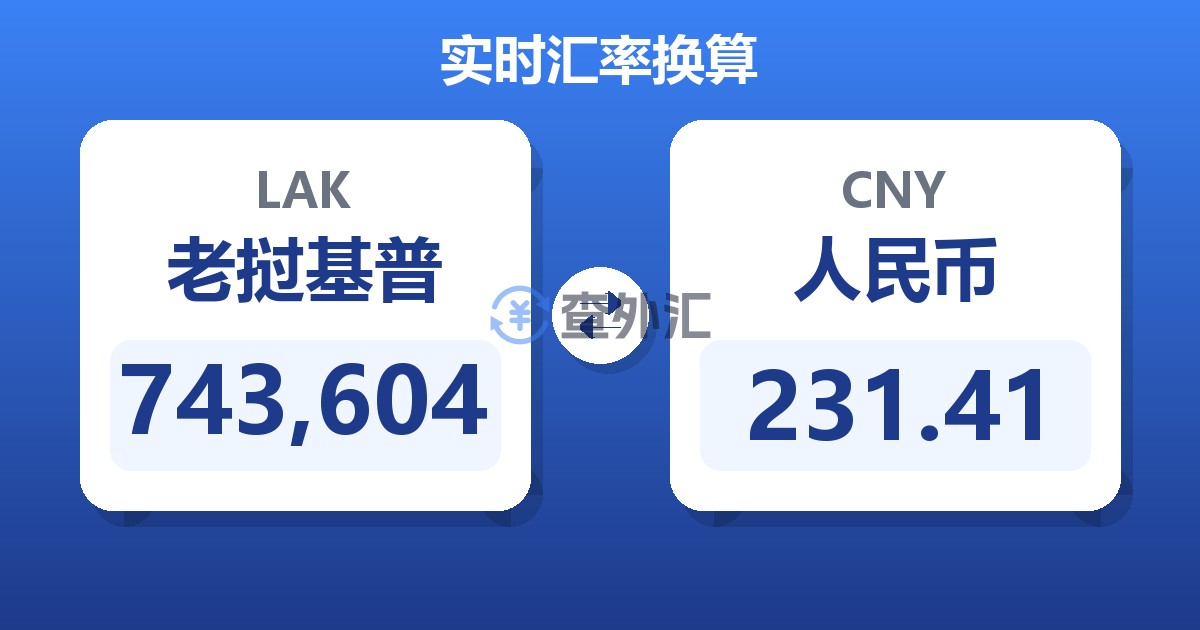 743,604老挝基普兑人民币