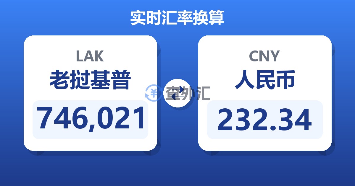 746,021老挝基普兑人民币