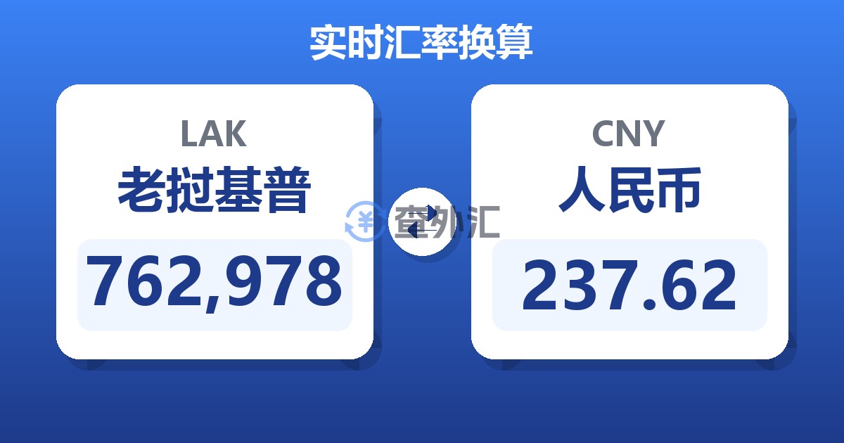 762,978老挝基普兑人民币