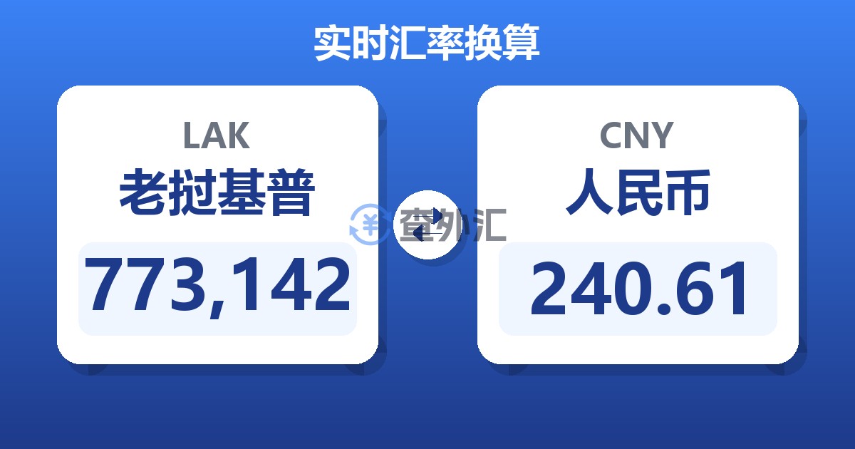 773,142老挝基普兑人民币