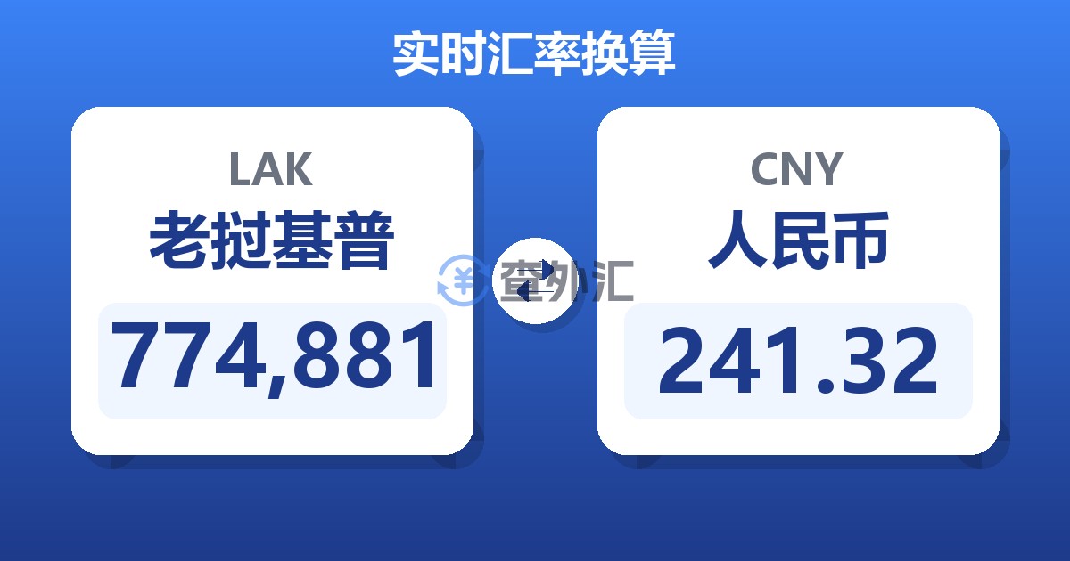 774,881老挝基普兑人民币