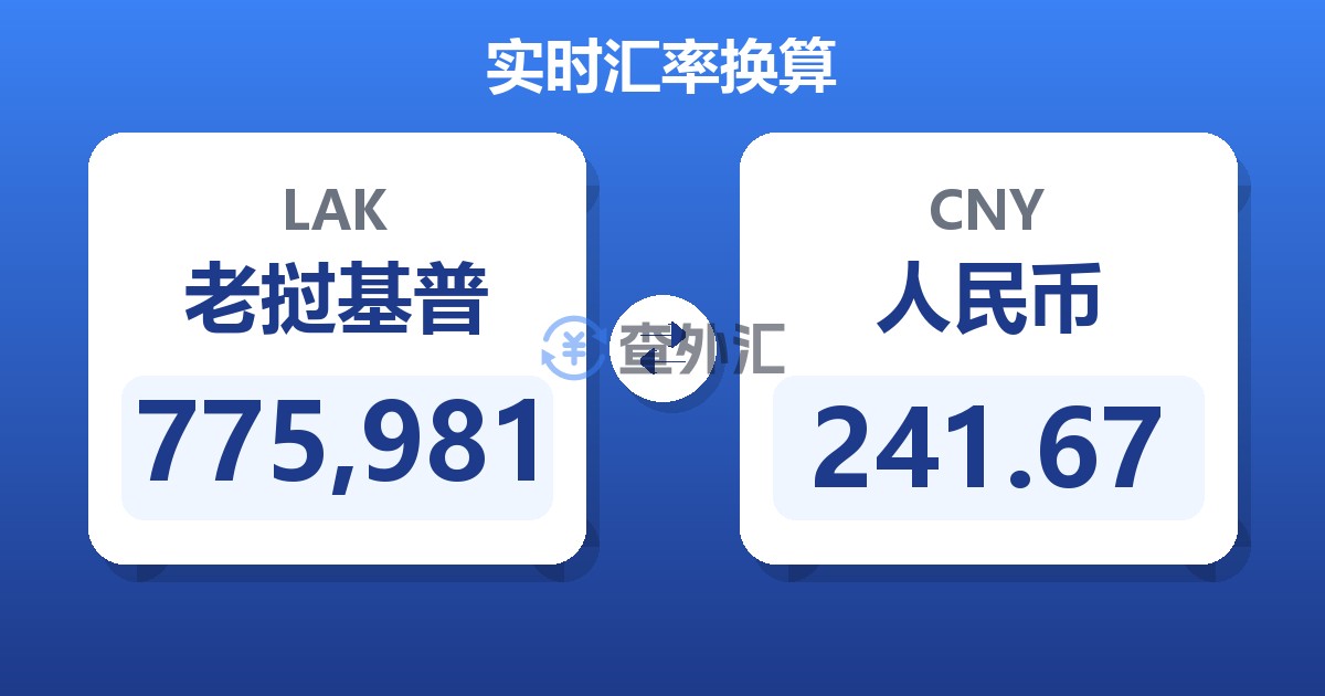 775,981老挝基普兑人民币