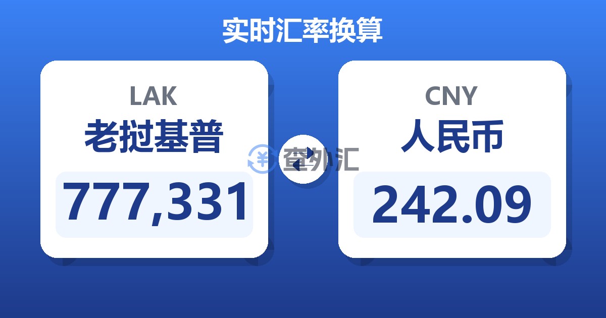 777,331老挝基普兑人民币