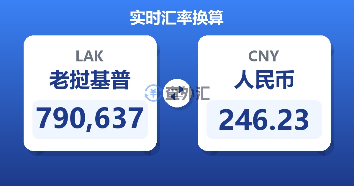 790,637老挝基普兑人民币