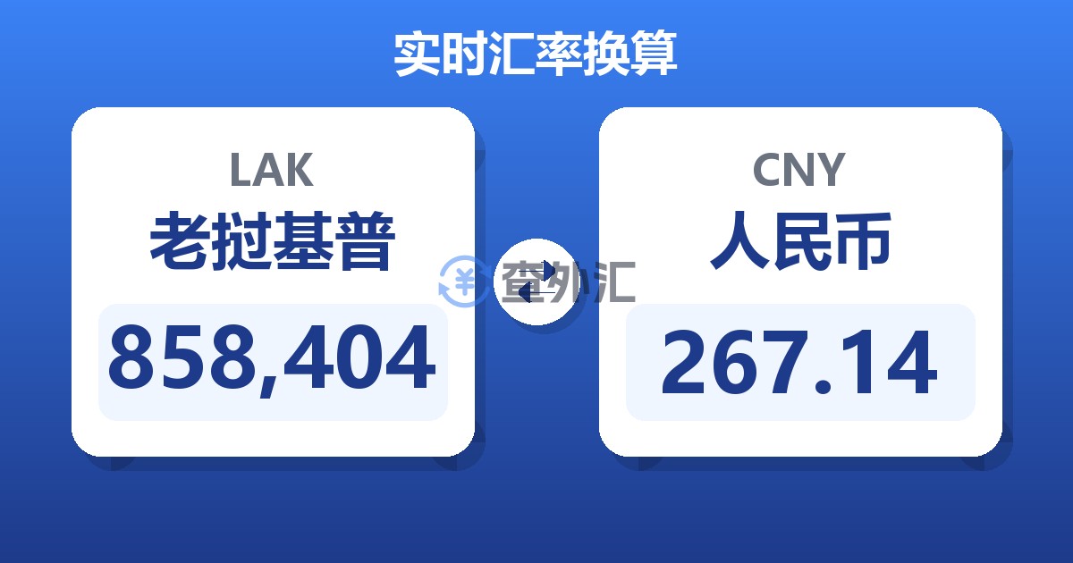 858,404老挝基普兑人民币